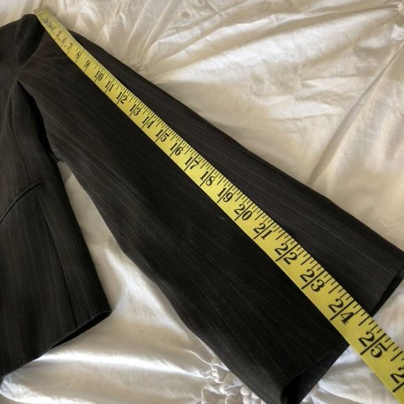 V BCBG Blazer Brown With Light Blue Pinstripes S - Picture 7 of 8